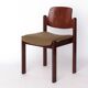 1 of 9 Vintage Lübke Stacking Chair, 1970s German Design, Dark Beech Wood