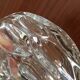 Duo of chiseled glass photophores