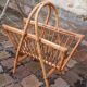 Vintage 1950s rattan magazine holder