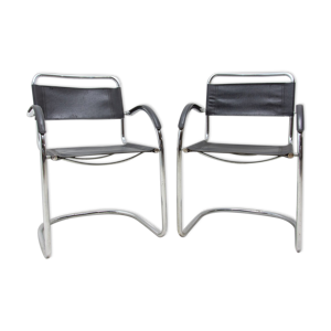 Paire de fauteuils tubulaires