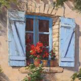 Tableau « Maison Fleurie à la Blanche », signé F.Sichet – 2ème partie XXe