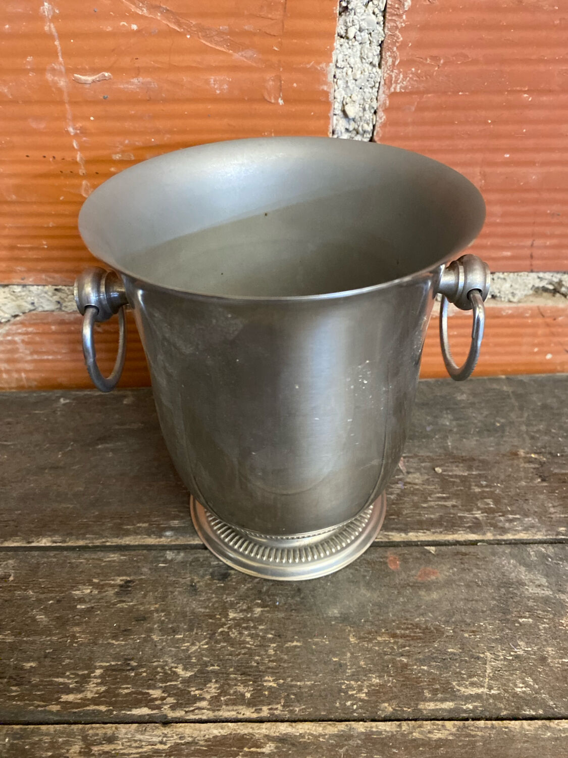 Vintage Ice Bucket Jean COUZON Stainless Steel France #D875