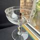 6 champagne glasses in light blown, cut and guilloché crystal