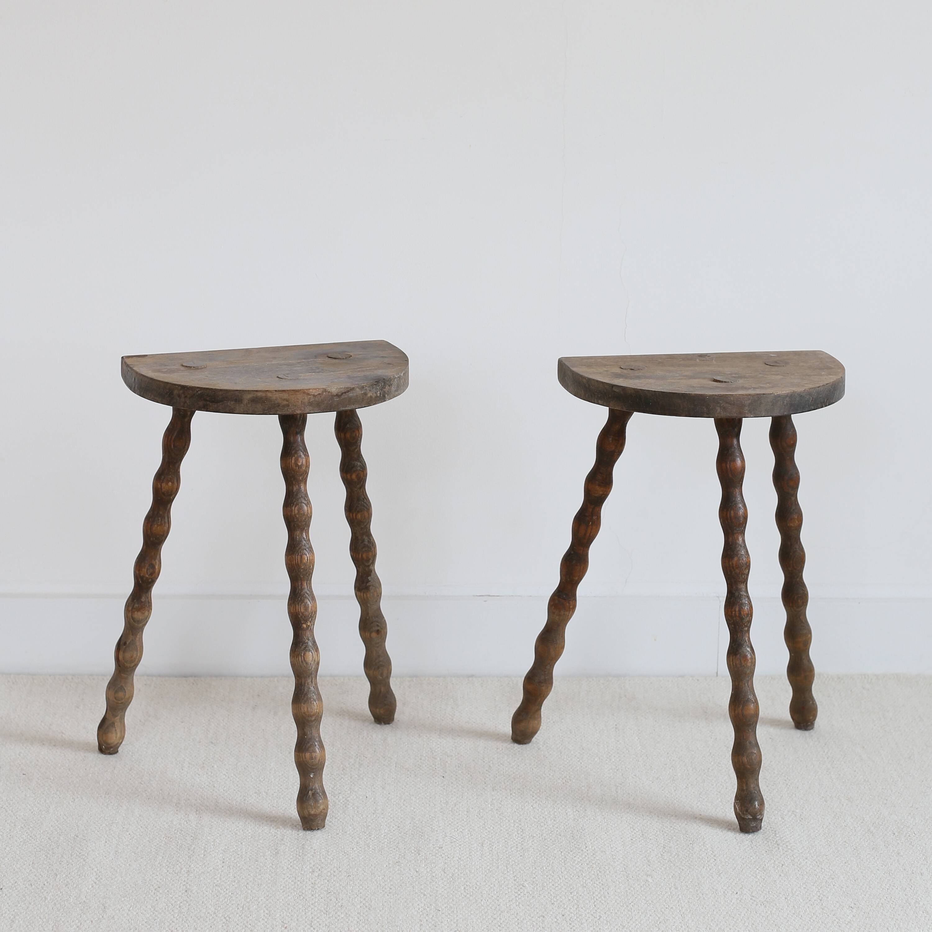 Pair of tripod stools