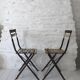 Pair of 20th Century Folding Slatted Garden Chairs