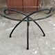 Wrought iron and glass dining table