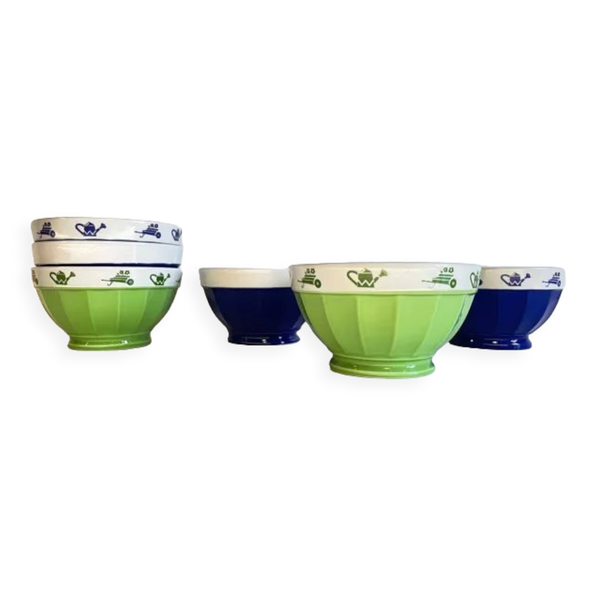 Set of 6 vintage Saturnia Italian porcelain bowls