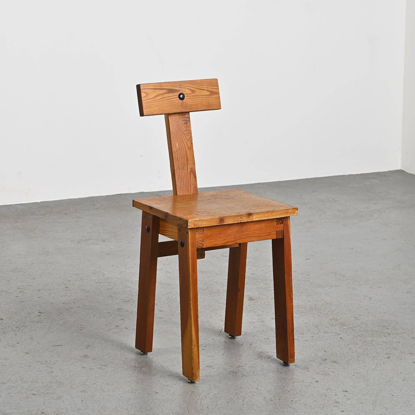 Set of four mountain chairs, La Plagne circa 1970