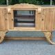 Vintage wooden display cabinet art deco 1940s