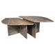 Sculptural Italian coffee tables in Breccia marble, 1970.