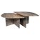 Sculptural Italian coffee tables in Breccia marble, 1970.