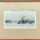 Painting original engraving Rowland Langmaid (1897/1956) "London Bridge"