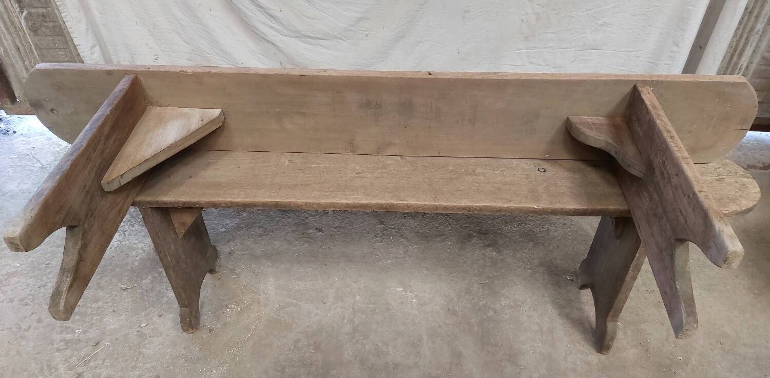 Lot of old wooden benches