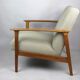 Fauteuil danoise beige en Boucle années 1970