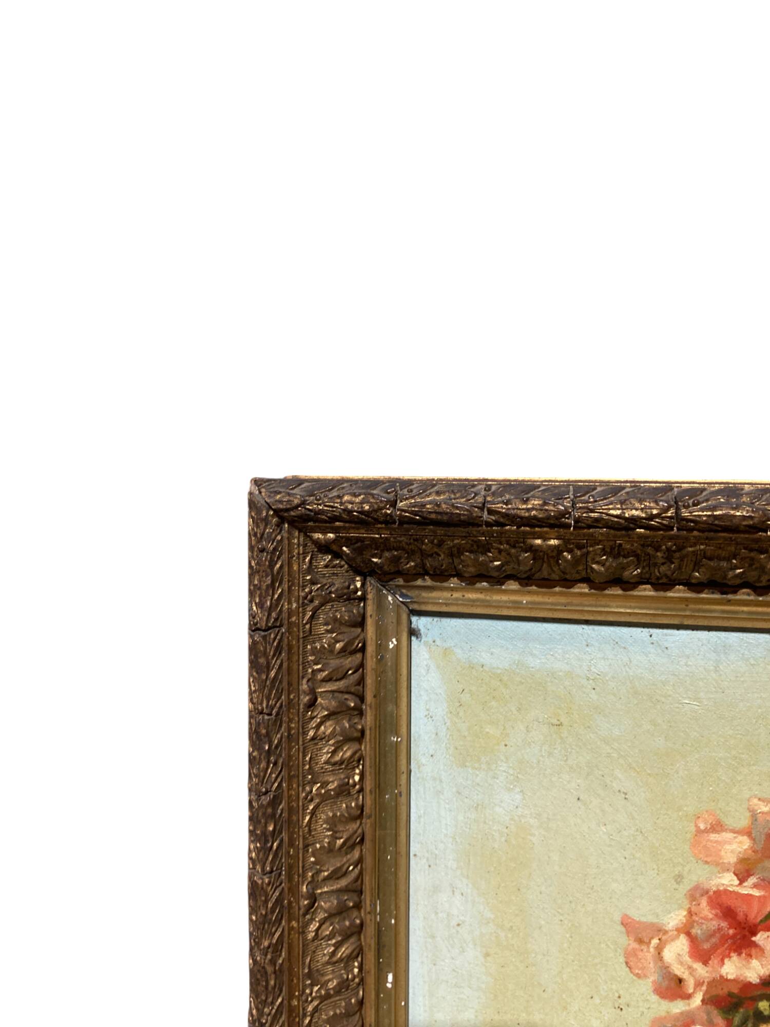 Painting on canvas of a still life, signed S. Bougenot