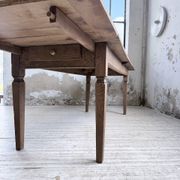 Solid oak farmhouse table with extensions (190-280cm) 1950