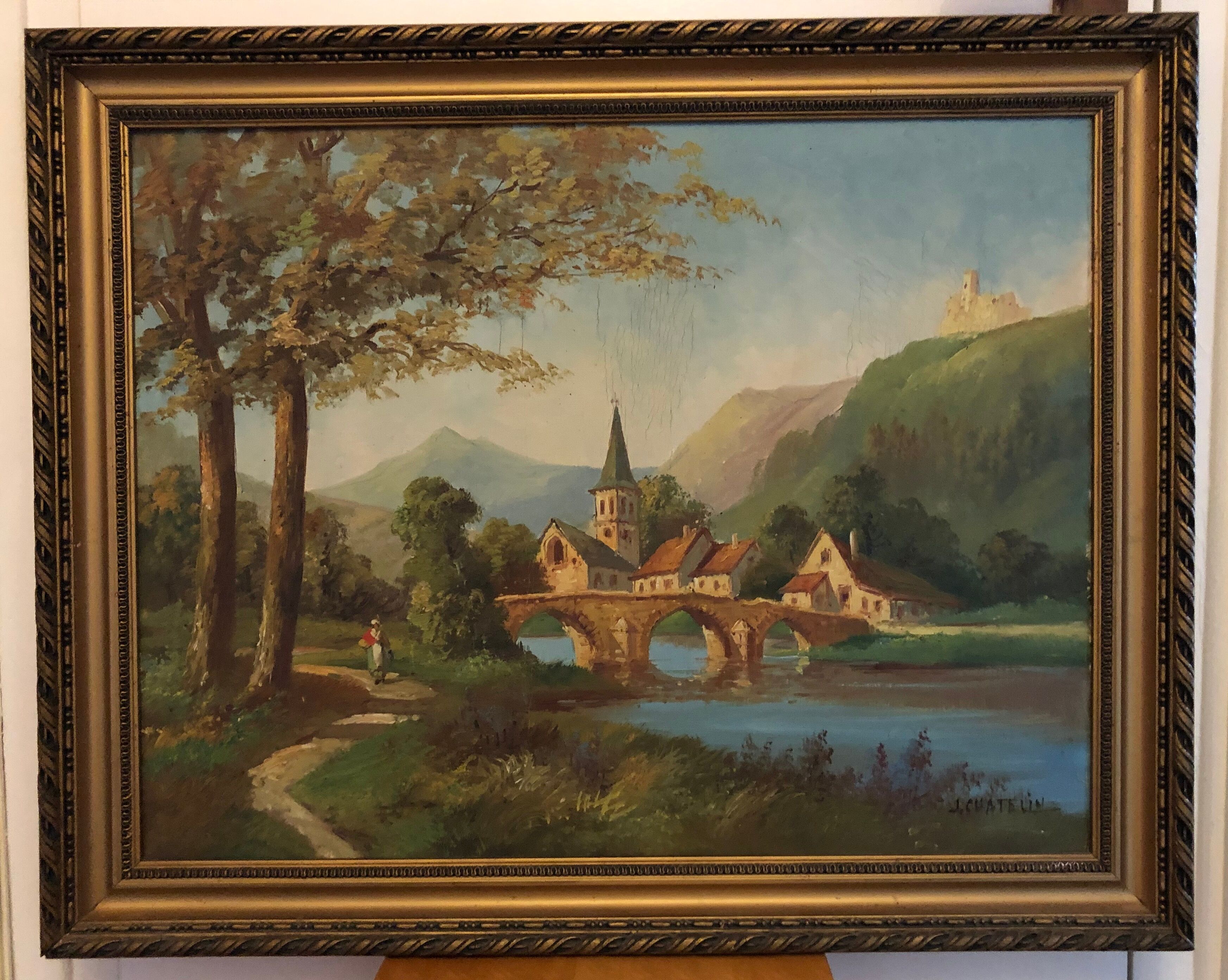 Oil on canvas: lively landscape