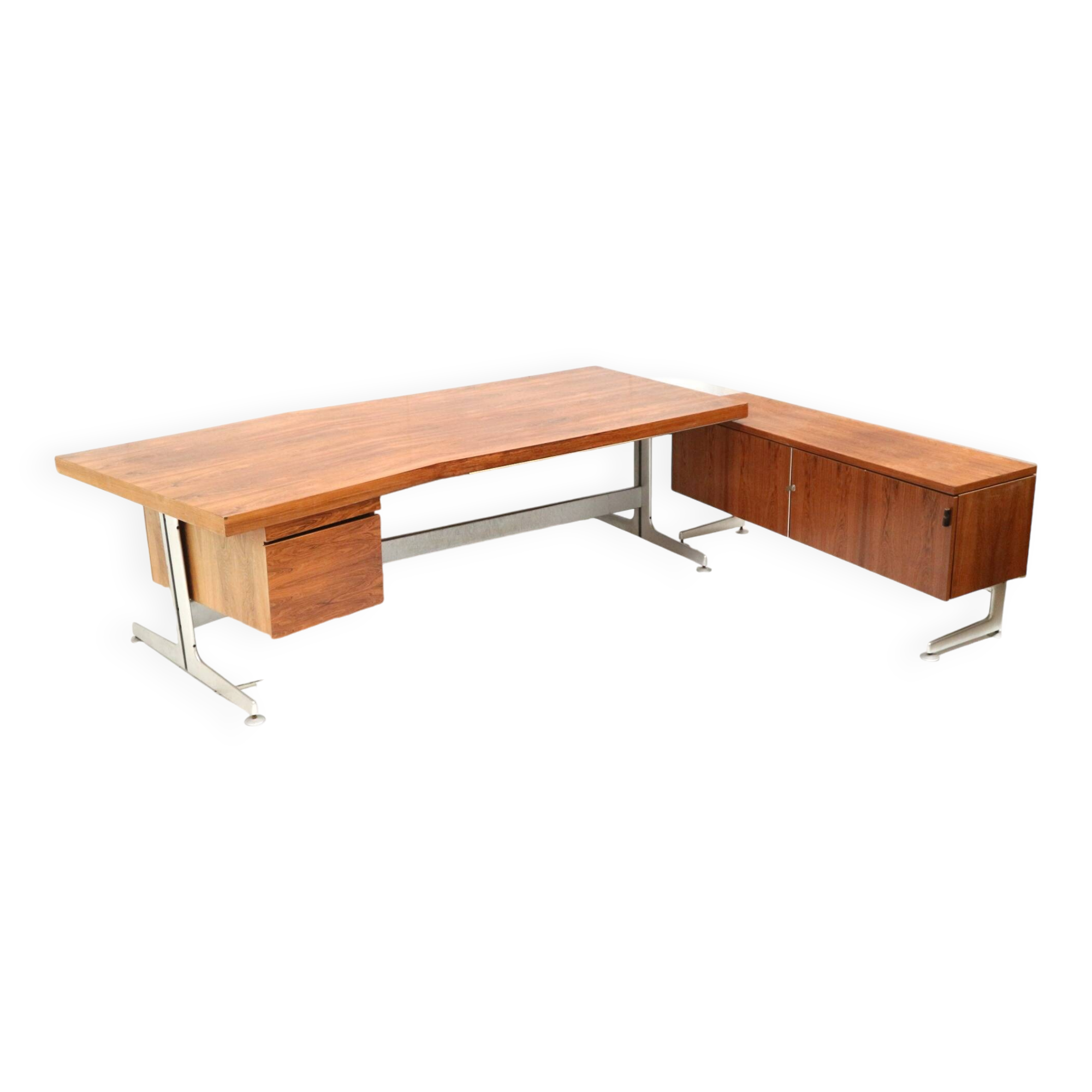 Large exclusive vintage rosewood corner desk by Voko made in the 1960s