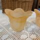 3 antique tulip pendant lights