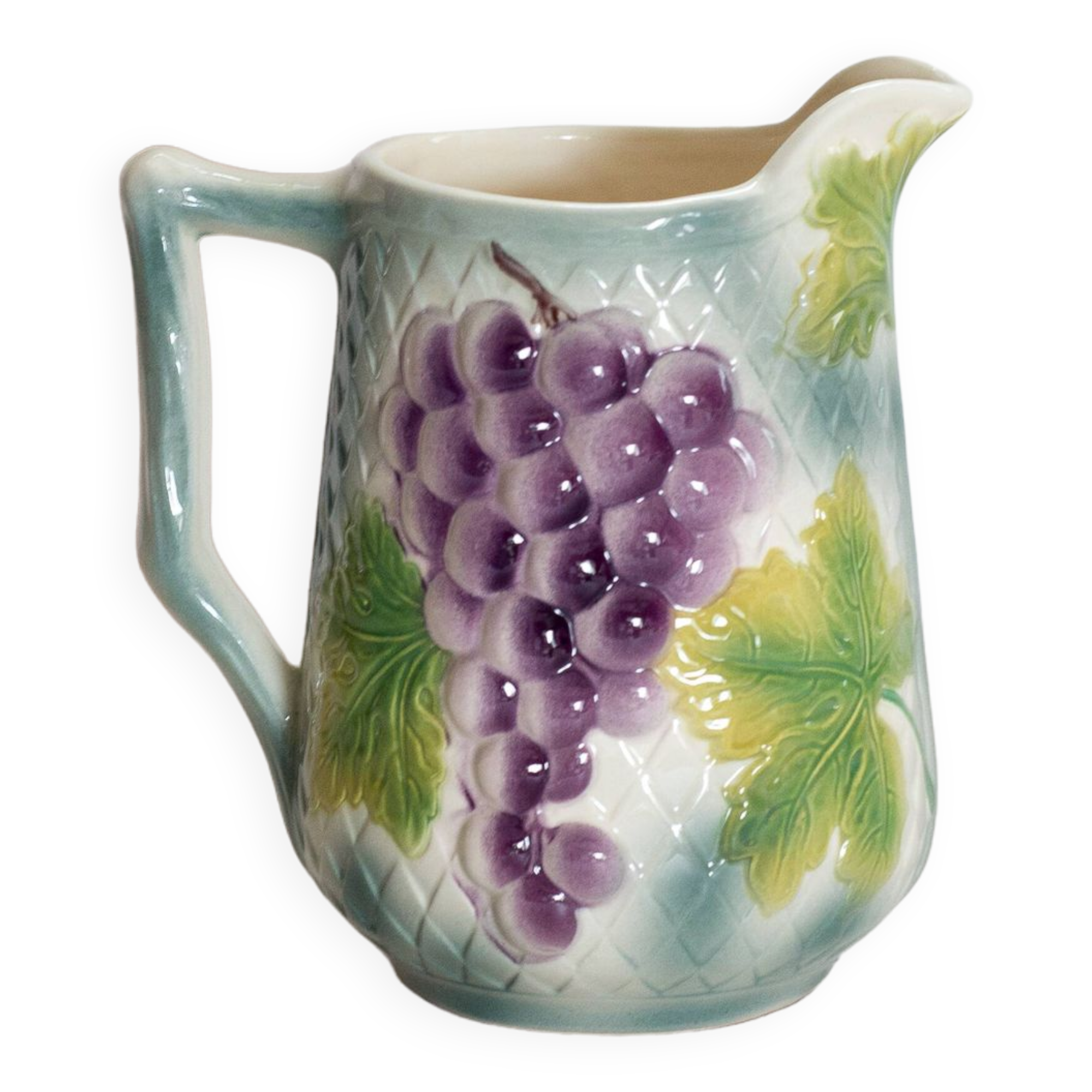 Pitcher Antique carafe decorated with fruit in slurry of Saint Clement