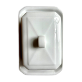 Beurrier Pillivuyt en porcelaine blanche