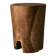ARLA side table stool in hand-carved solid recycled teak.
