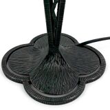 Lampe Champignon en Fer Forgé et Abat-jour en Pâte de Verre Soufflée, 1920