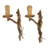 Pair of wall sconces Louis XV style