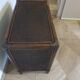 Vintage 3-drawer chest of drawers - wood, bamboo and woven rattan - 1980s