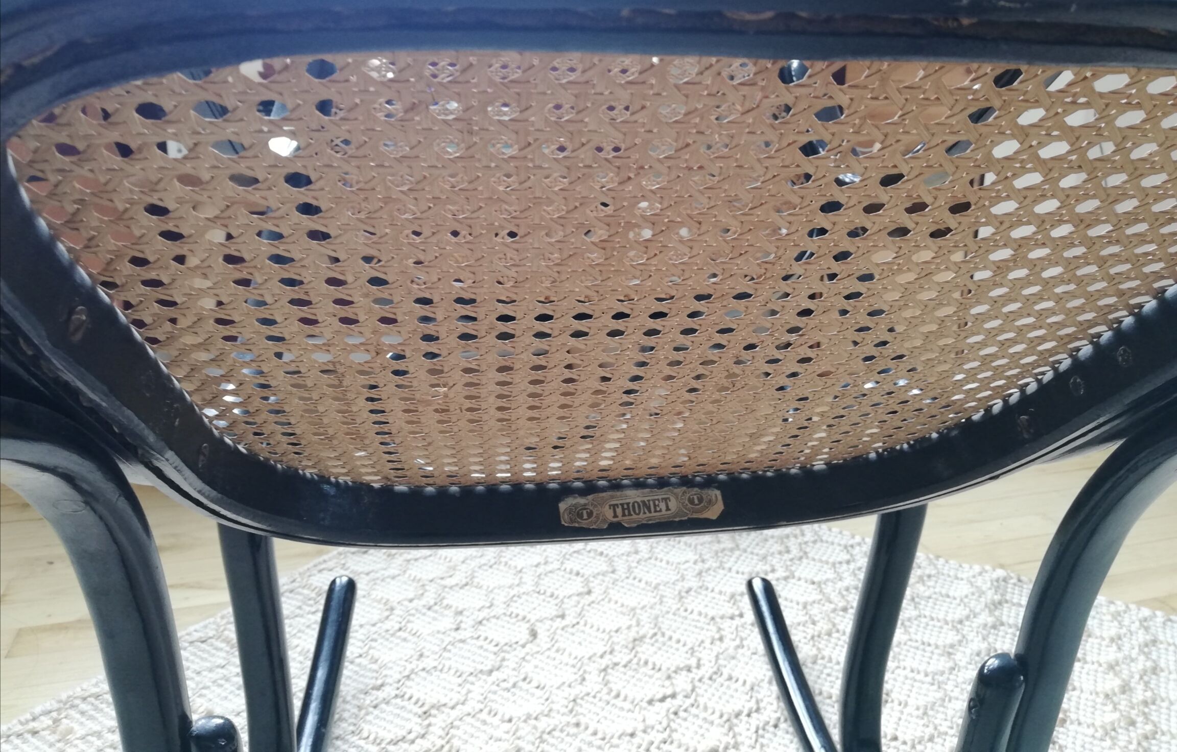 Rocking chair thonet noir