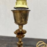 Pair of bronze cherub lamp feet