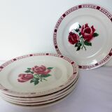 6 flat plates of Digoin Sarreguemines model Saverne