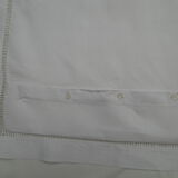 Pair of old cushions cover in thin white canvas, monogrammed