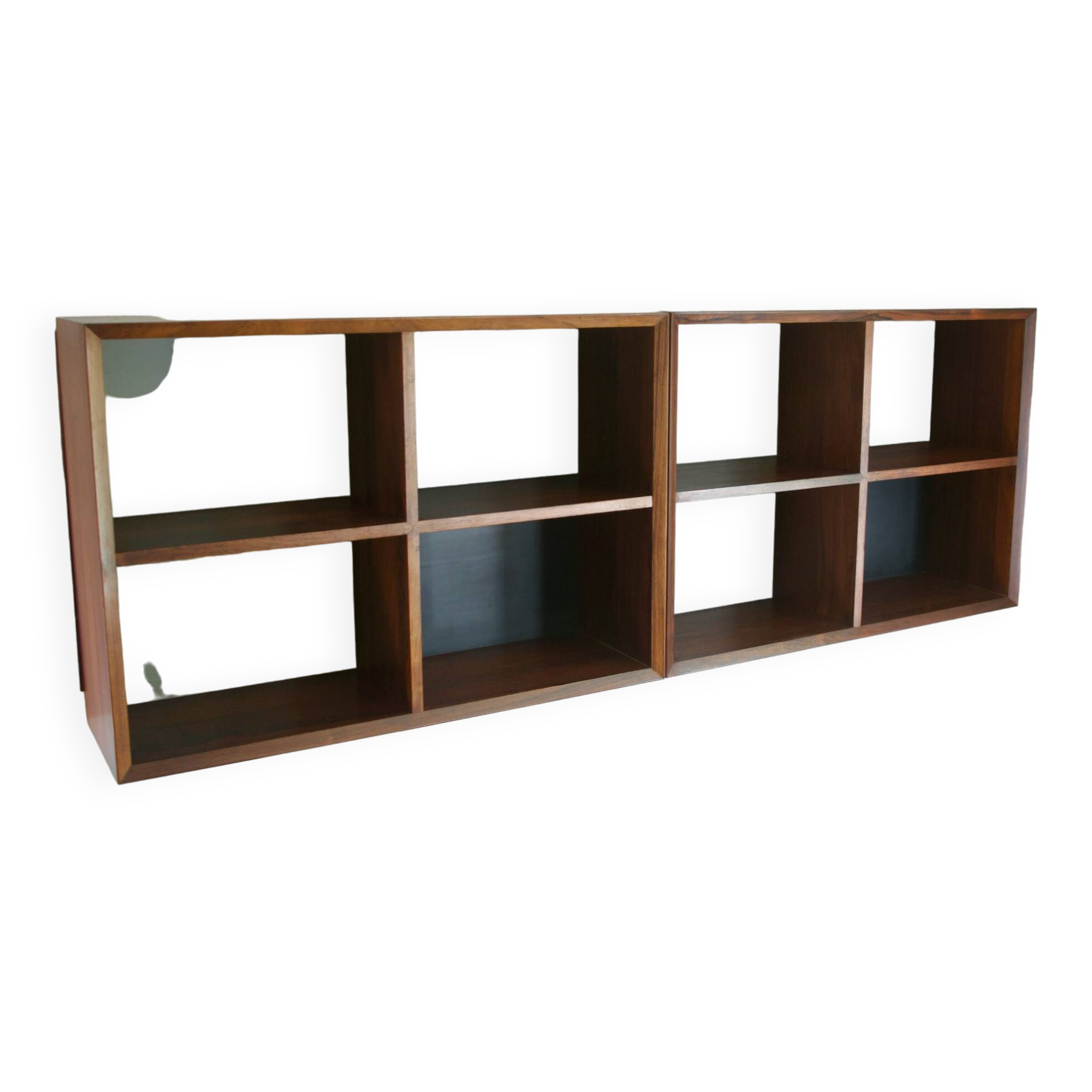 Vintage Danish Rosewood Wall Cabinets by Poul Cadovius, 1969