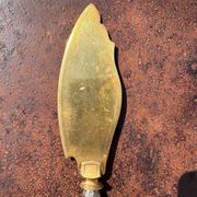 Silver-handled pie server Minerve, golden blade, Louis style.