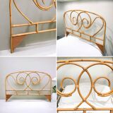 Vintage rattan headboard 1980