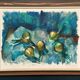 Original Swedish Oil on Canvas – "Abstract Composition" by Bergengren – Signed – Dated 1970 – Framed – 69 × 54 cm (27.2" × 21.3")