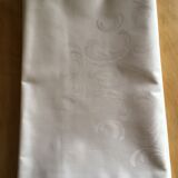 White damask tablecloth