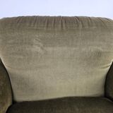 Pair of vintage armchairs from the 70s in green fabric, 1970