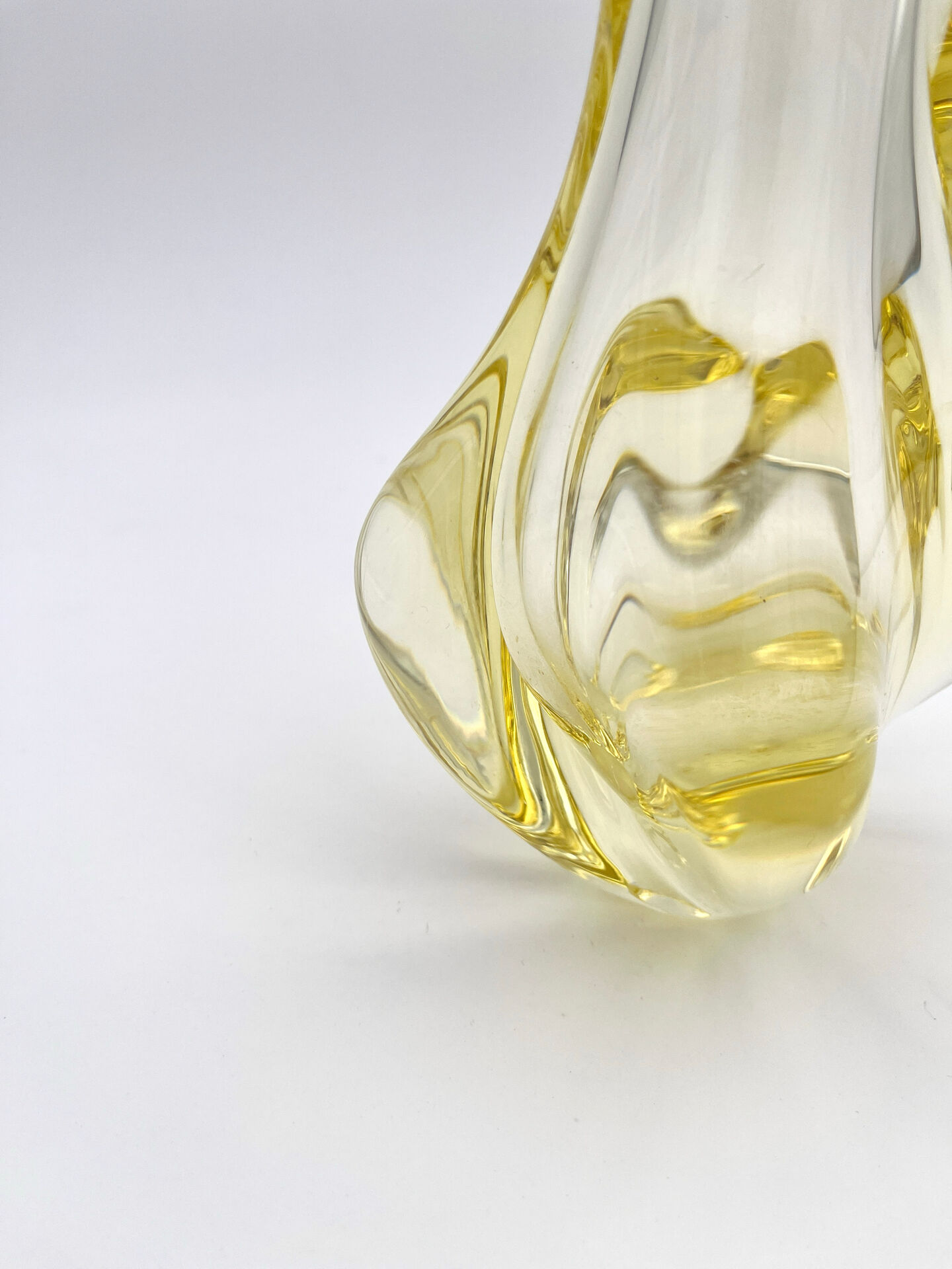 Organic Yellow Vase Miloslav Klinger ZBS - Bohemian Glass