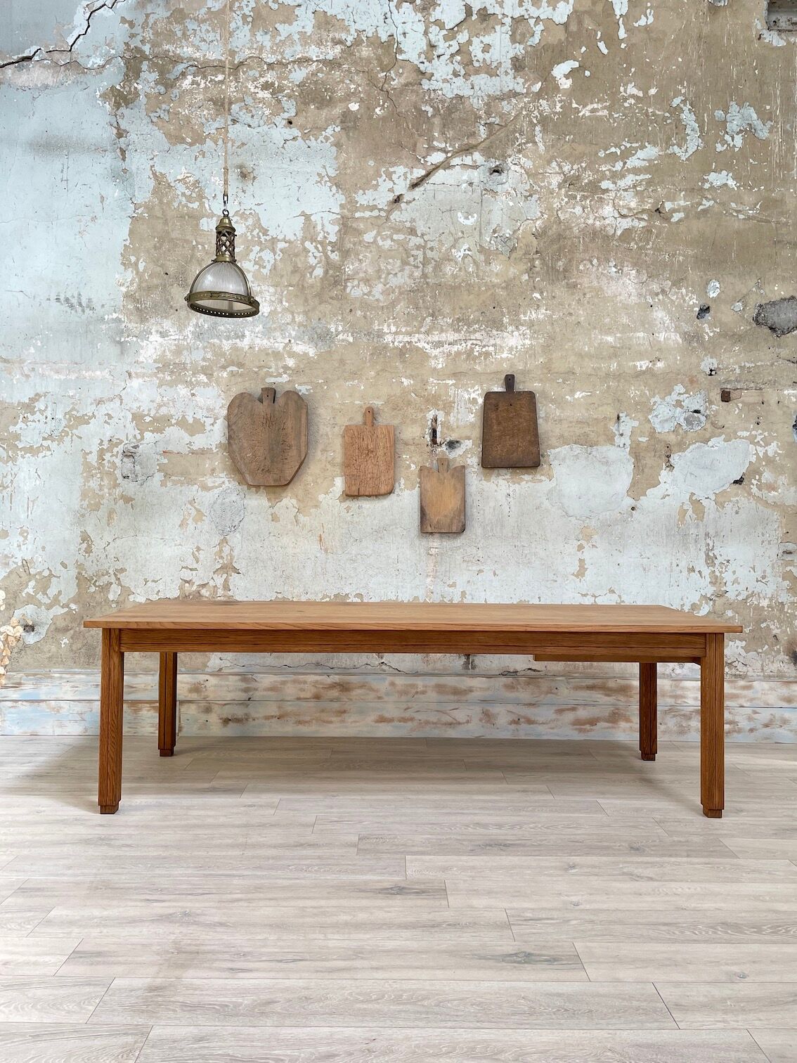 Solid oak dining table