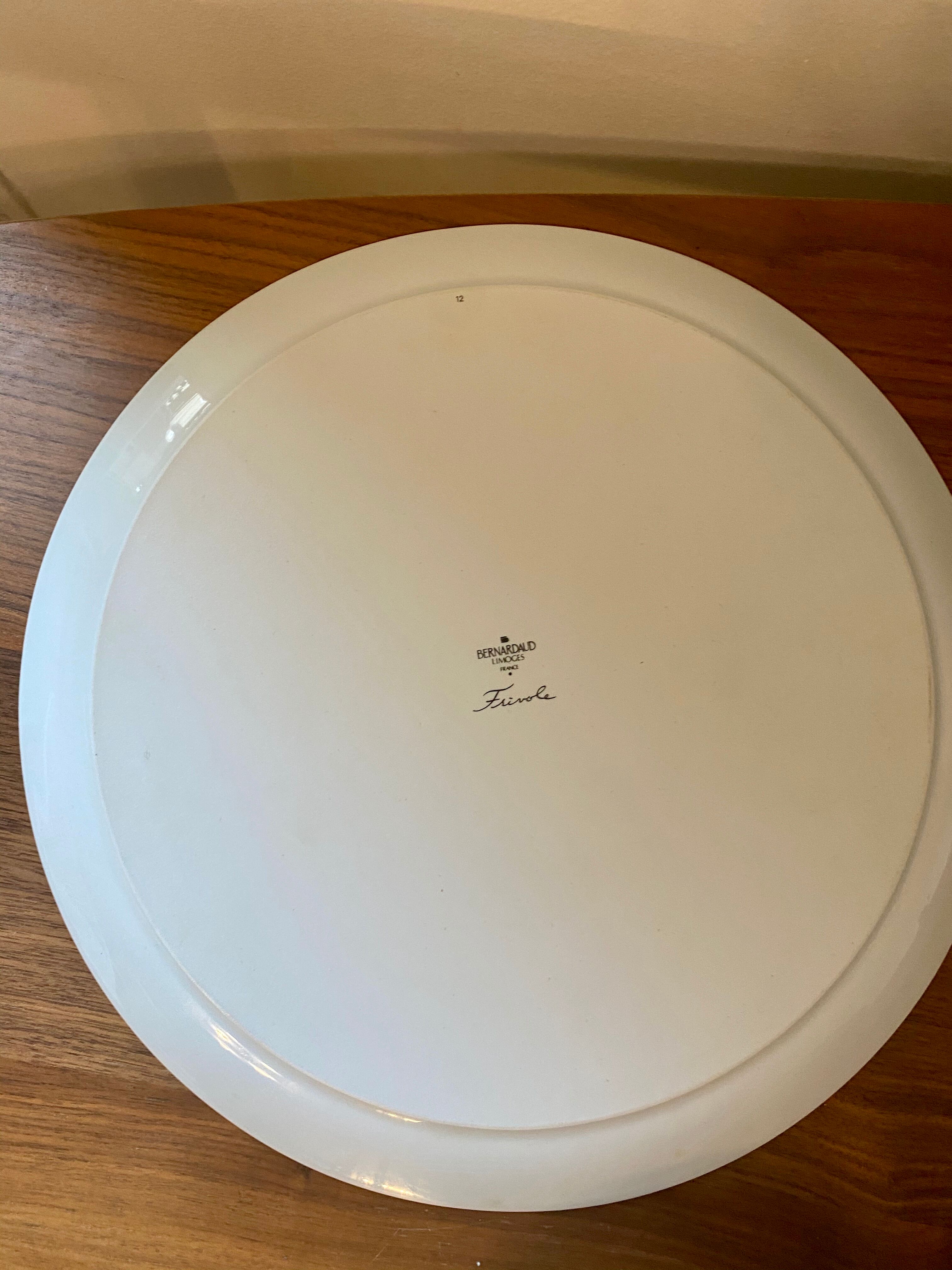 Assiette à Dessert Bernardaud Frivole – ø 21 Cm – Porcelaine – Occasion Comme Neuve