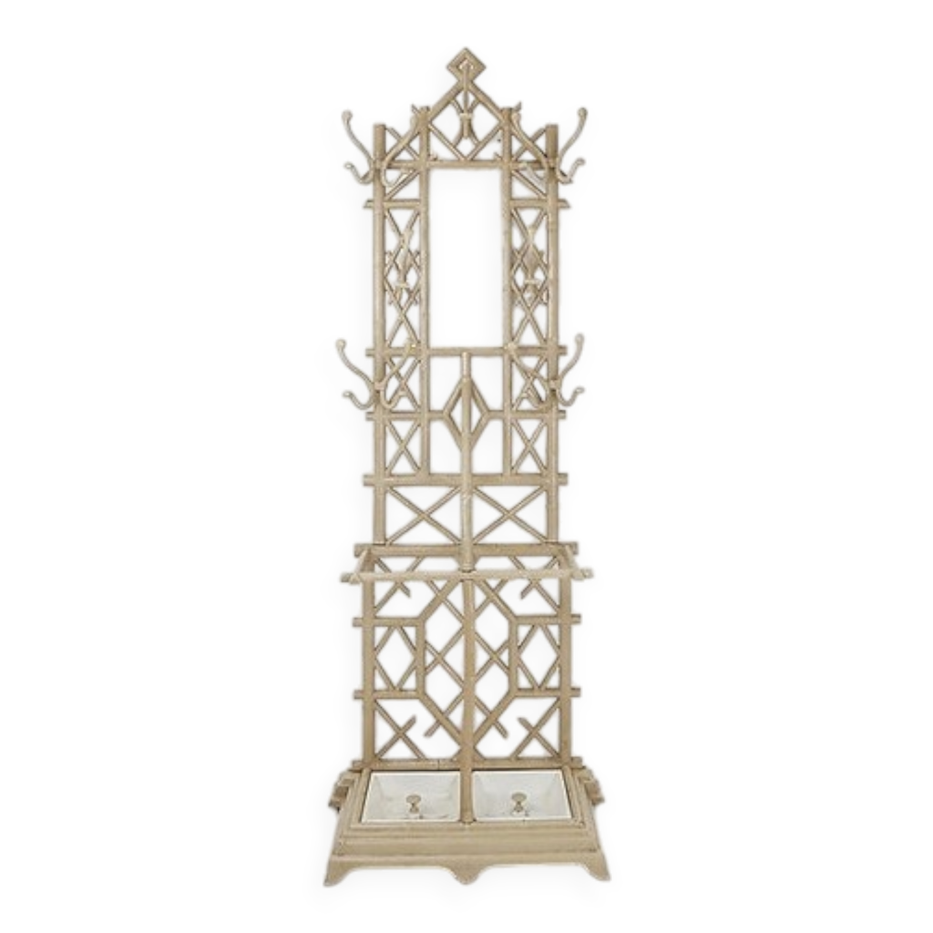 Cast Iron Bamboo Motif Hallway Tree Coat Rack, France 1900s | Selency