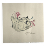 Akiyo owada, untitled, c 1990. original lithograph signed in pencil
