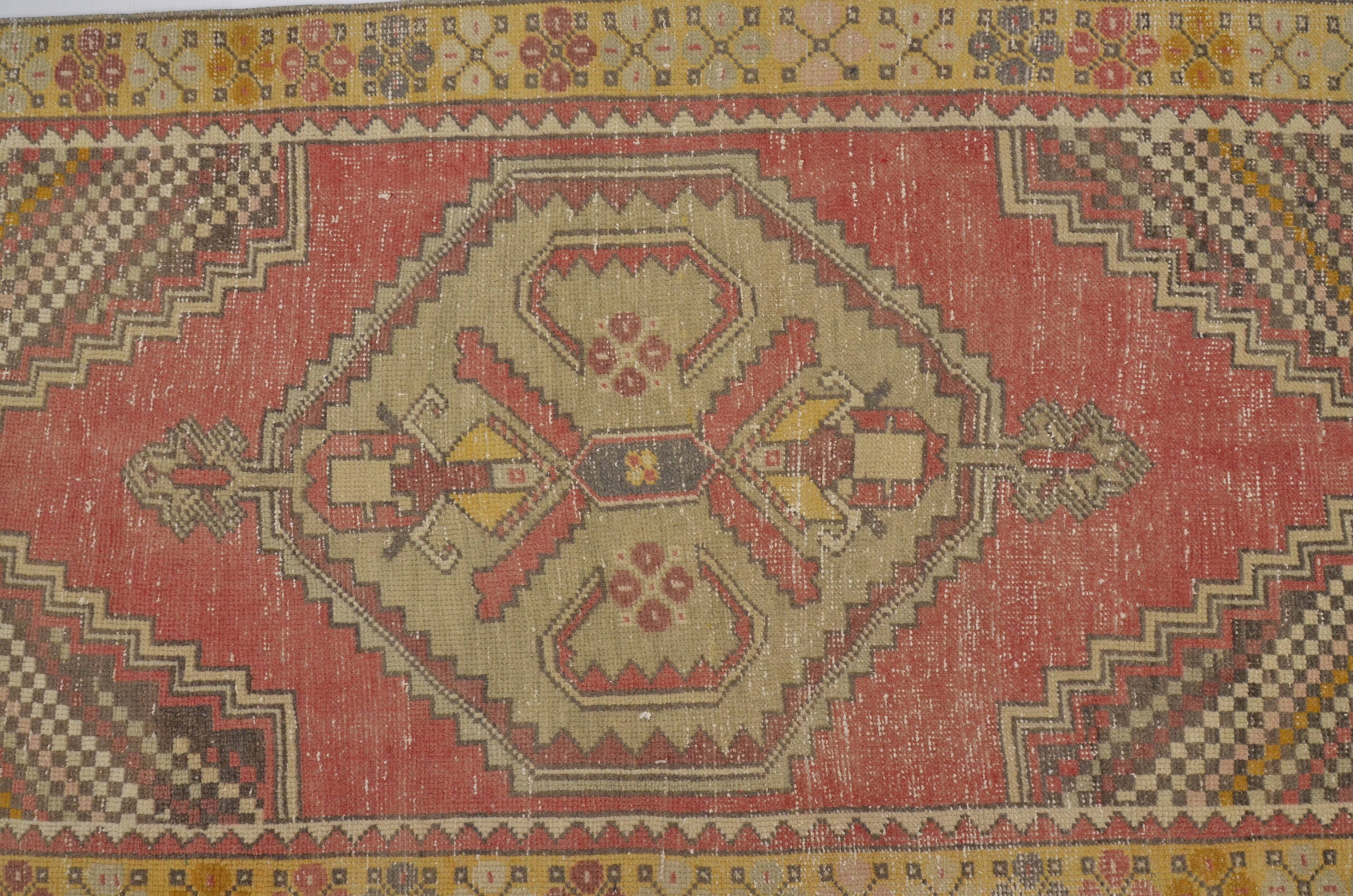 Orange & Red Turkish Wool Rug sku 2490
