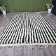 Handwoven traditional black and white Berber rug, size 250/150 cm.
