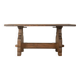 Striking brutalist solid wood table, circa 1970
