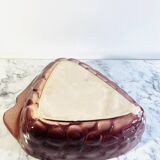Vintage ceramic slip in the shape of a cluster, oven baking dish.