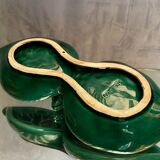 Double compartment dish in Vallauris earthenware decorated with lemon