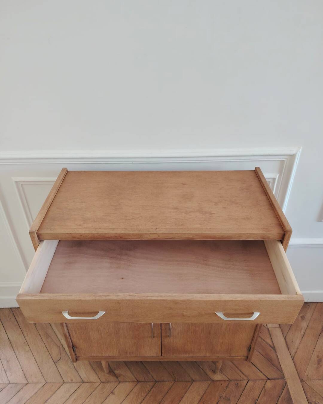 Renovated vintage high sideboard, 1960s